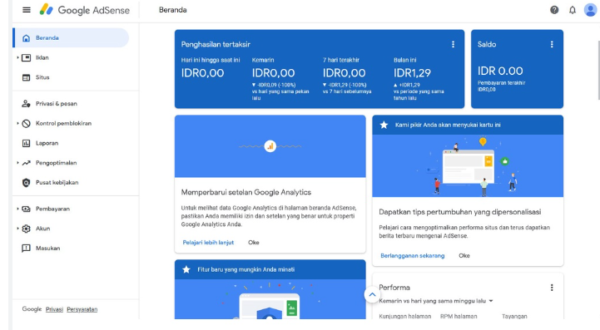 Adsense Fresh Domain com